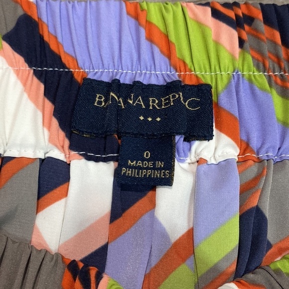 BANANA REPUBLIC WOMEN PLEATED MINI SKIRT MULTICOLOR SIZE 0 - Picture 5 of 7
